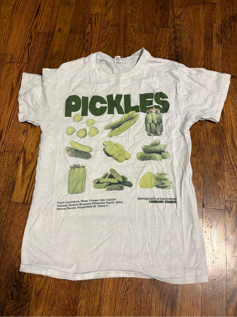 Pickles Graphic Tee - White with Green Print